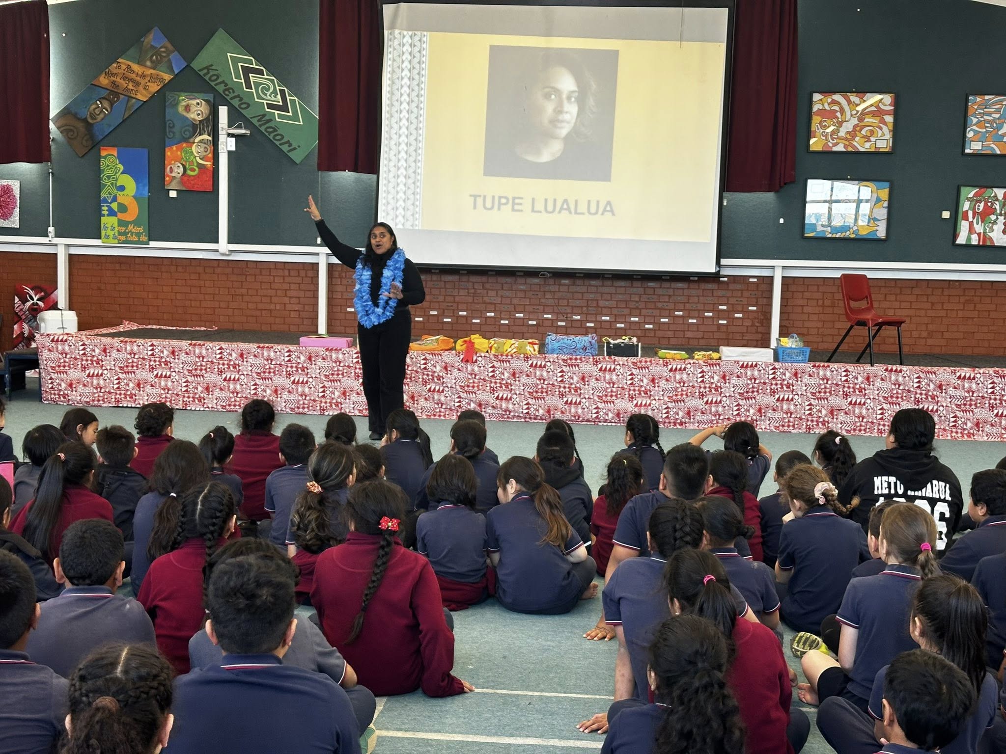 Tupe Lualua at Nga Iwi School